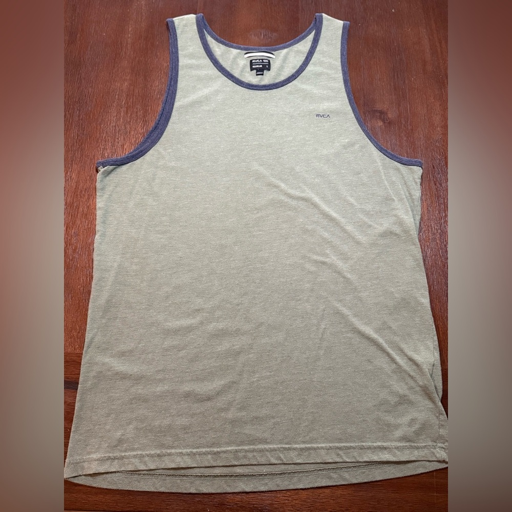 RVCA Men's Green Tank Top Large